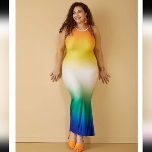NWT ASHLEY'S Ombre Maxi Bodycon Dress Size 22/24